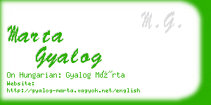 marta gyalog business card